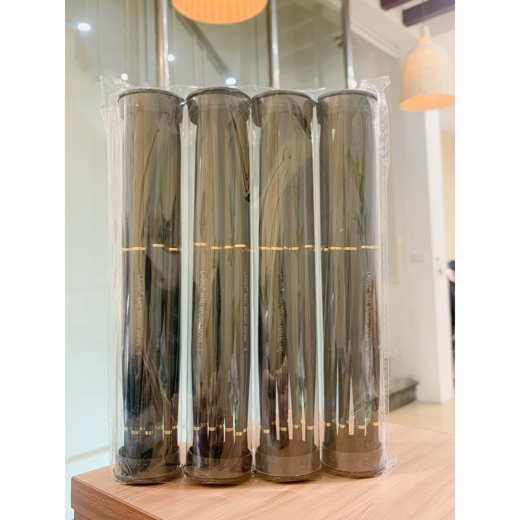 Cọ vẽ nail,bộ cọ 10 cây LAWEI chính hãng Nail Brush Japan