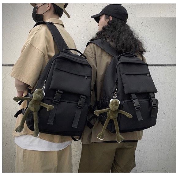 BALO HỘP SIZE LỚN- TRƠN PHỐI NÚT CÀI BL05