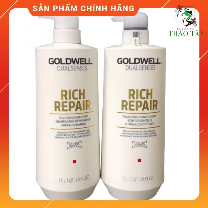 Dầu gội phục hồi Goldwell Rich Repair cho tóc khô hư tổn 1000ml (ĐỨC)-Chai