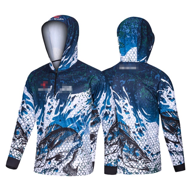 Áo Câu Cá Có Mũ Trùm Đầu Thoáng Khí Chống Nắng Chống Muỗi In Hình DAWA Mới