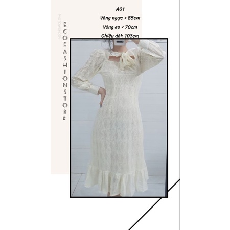 A01-váy trắng secondhand 2hand