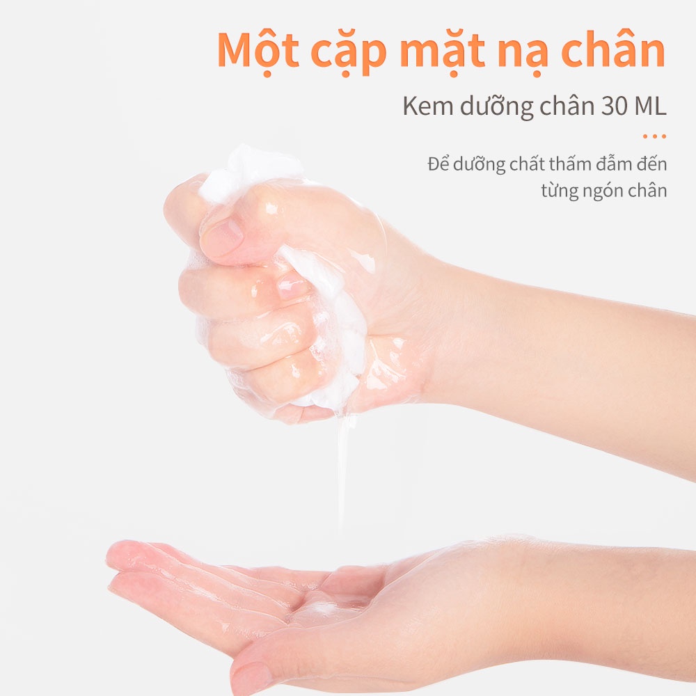 Cặp mặt nạ chân Lanbena vitamin C dạng lột tẩy tế bào chết làm giảm thâm và nếp nhăn dưỡng trắng da mịn màng 40g