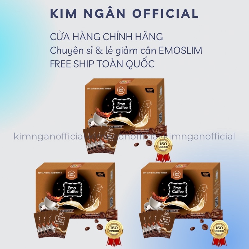 Combo 3 hộp giảm cân EMODETOX vị cà phê