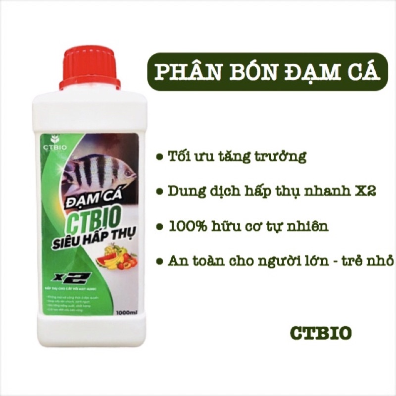Phân bón đạm cá hữu cơ CTBIO, giúp cây kích rễ, kích chồi, ra hoa, tăng đề kháng và phòng chống sâu bệnh, cải tạo đất