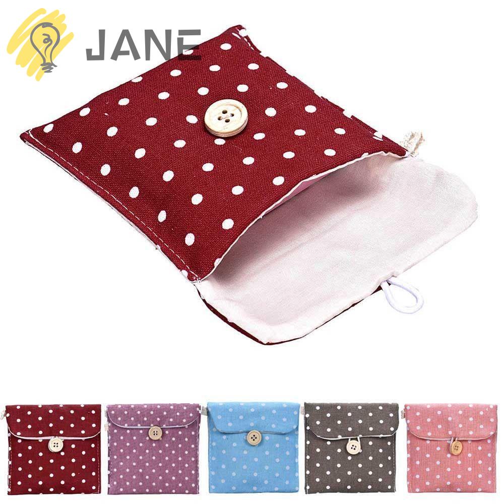 Túi đựng băng vệ sinh mini họa tiết chấm bi nhiều màu tiện dụng mang theo khi đi du lịch dành cho nữ