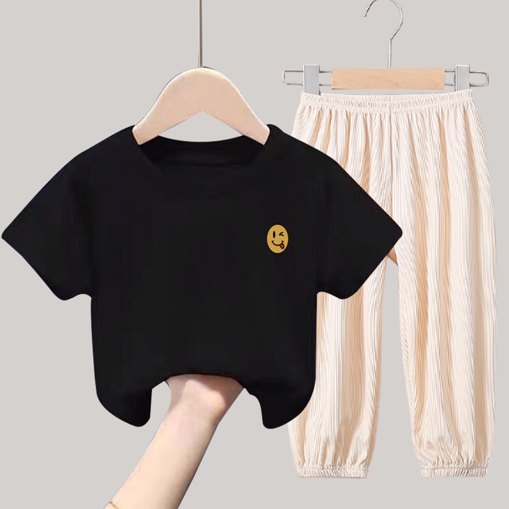 Quần Dài Bé Gái Bé Trai Dáng Bomber Chất Tăm Lạnh, Áo Thun Cotton Tàu Hình Bò Sữa BabyBoo - PiBo Store