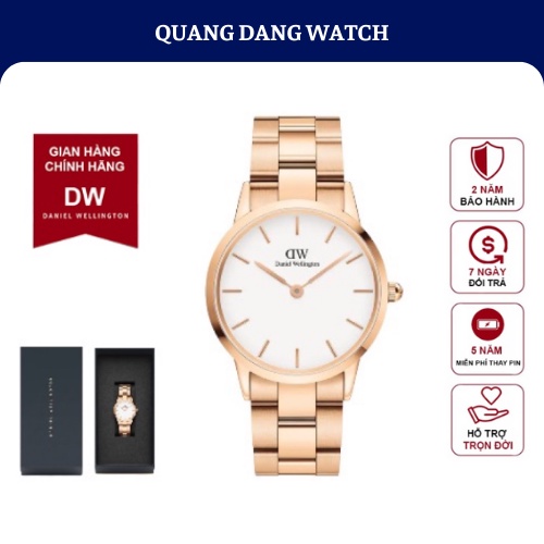 Đồng hồ Nam D.W Iconic Link vỏ vàng mặt trắng - QuangDangWatch