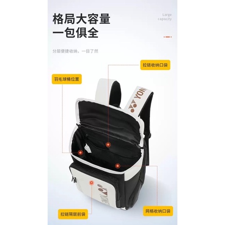 Balo cầu lông Yonex 1408 Trắng/Xanh/Green siêu đẹp