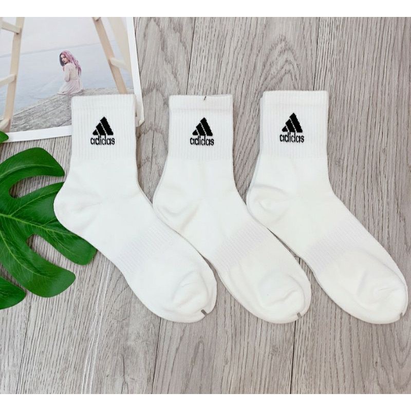 Tất  Vớ adidas cổ cao thể thao combo [ HỘP 5 ĐÔI } Tất nam nữ hàng  hàng hộp cao cấp siêu đẹp cotton 100%