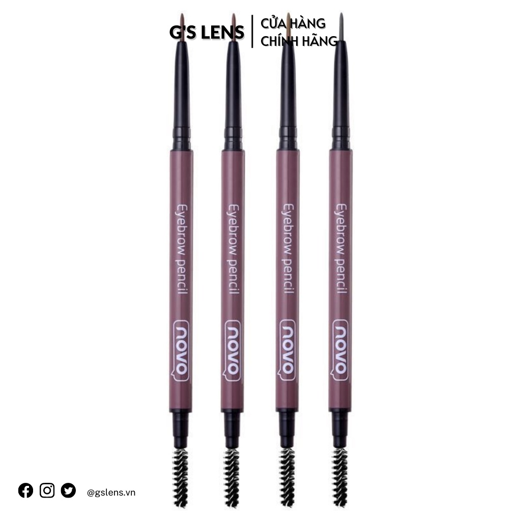 Chì Mày 2 Đầu Nét Mảnh Chính Hãng NOVO Simplicty Flexible Eyebrow Pen - G'S LENS