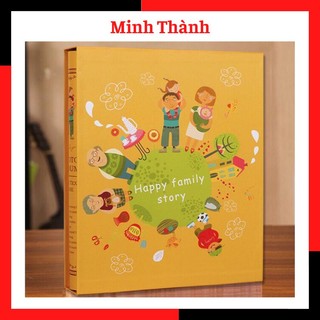 Album ảnh cao cấp để vừa 200 ảnh 10x15 mẫu gia đình vàng