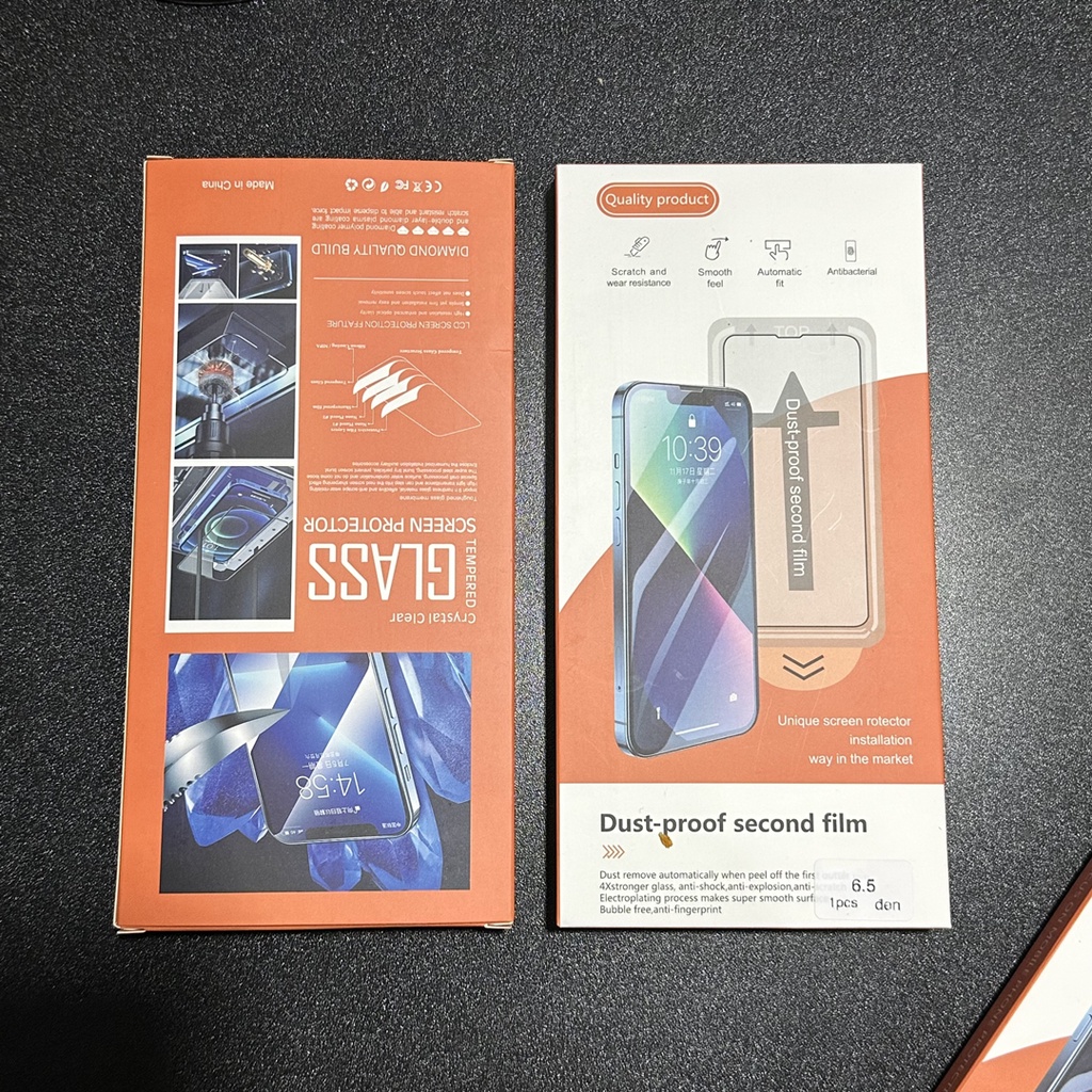 Kính cường lực iphone khung tự dán Magicbox Black Arrow tự hút bụi, bảo vệ màng loa - Mario Case