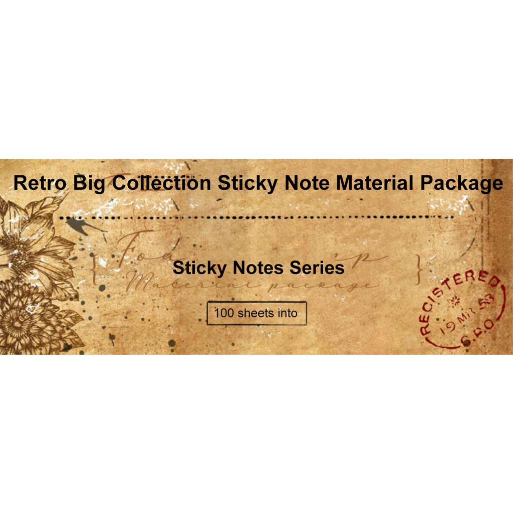 Set 50 tấm giấy nền TIME NOTES retro vintage cổ điển giấy viết được dùng trang trí sổ Bullet Journal, thư thiệp quà