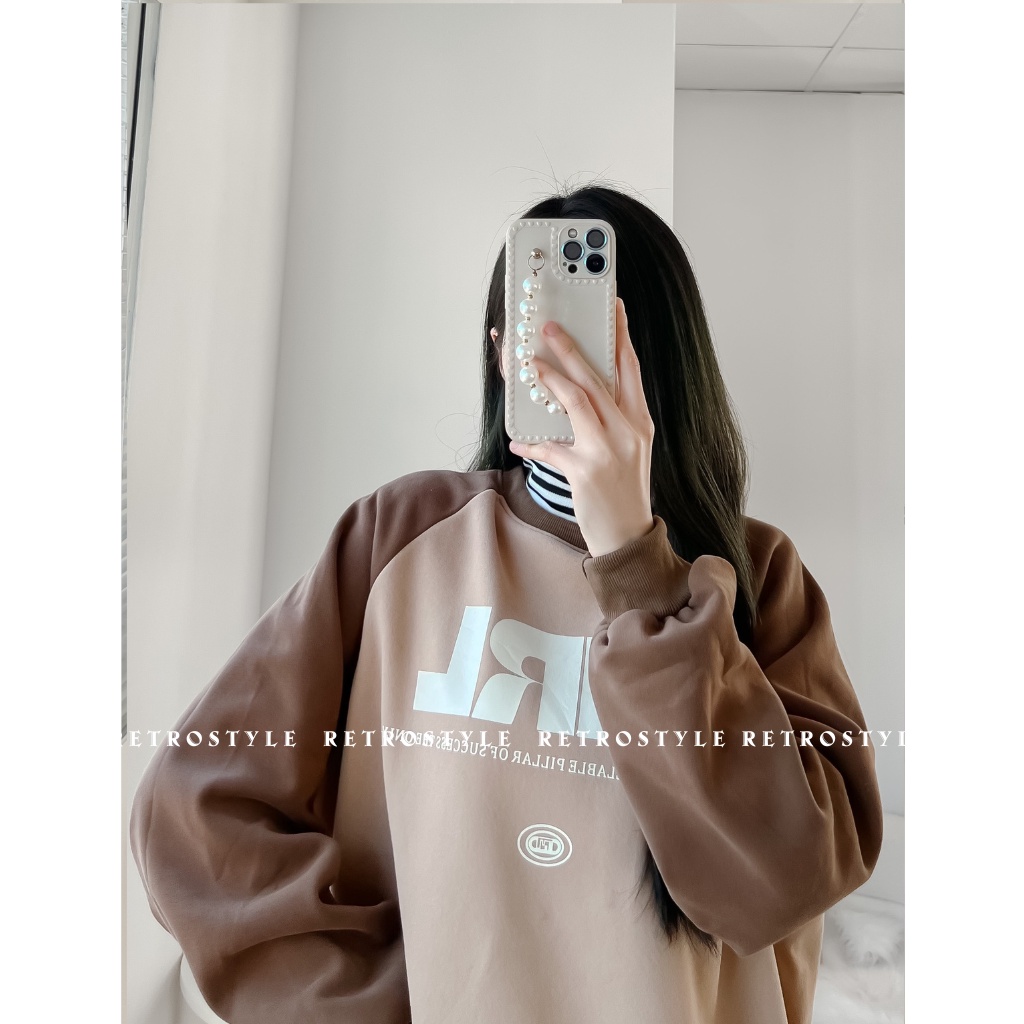 Áo nỉ chỉ girl có phối cổ len hàng quảng châu cao cấp mã 6266