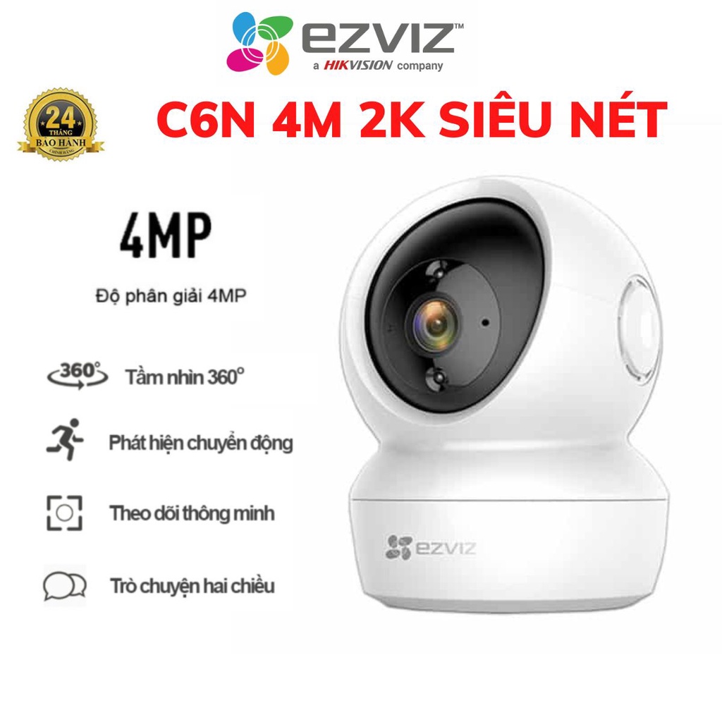 Camera wifi Ezviz xoay 360 độ C6N / Ty1 / Ty2 1080P 2K (2Mp, 4Mp) - Hàng chính hãng bảo hành 24 tháng