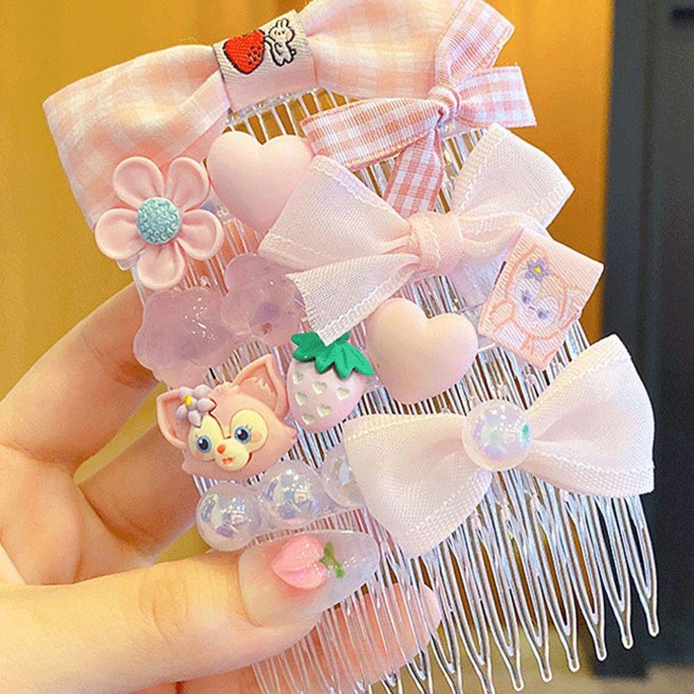Kẹp Tóc Đính Nơ Họa Tiết Hoạt Hình Phong Cách Hàn Quốc Cho Bé Gái