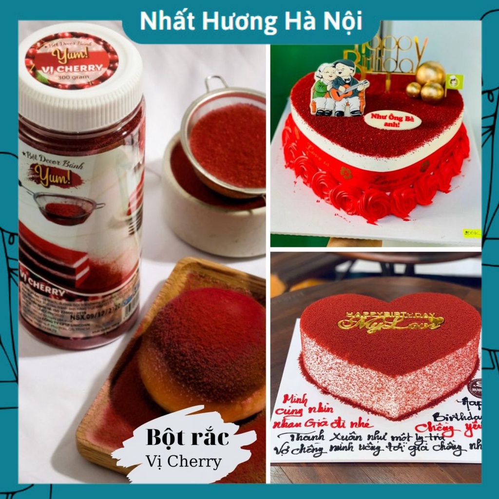 Bột Decor Bánh Vị Cherry 300gr