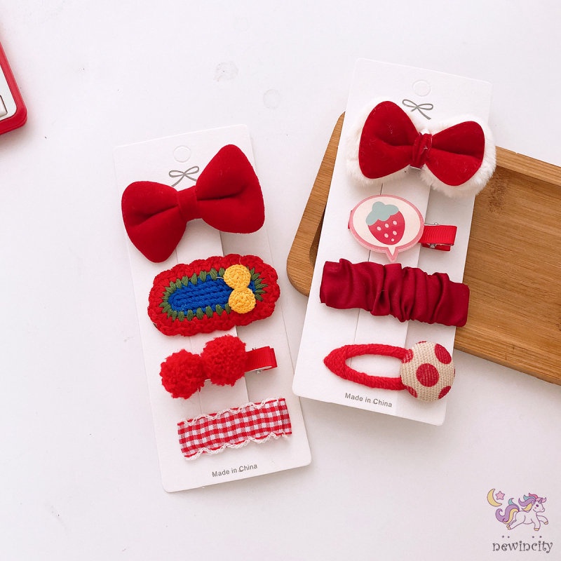 Bộ 4 Kẹp Tóc Công Chúa Xinh Xắn Theo Phong Cách Hàn Quốc Dành Cho Bé Gái