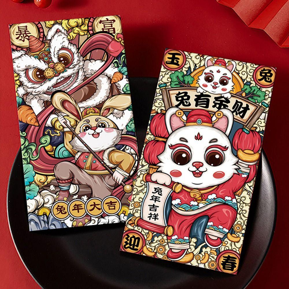 YOLA Set 12 Bao Lì Xì Đỏ Họa Tiết Hoạt Hình Dễ Thương