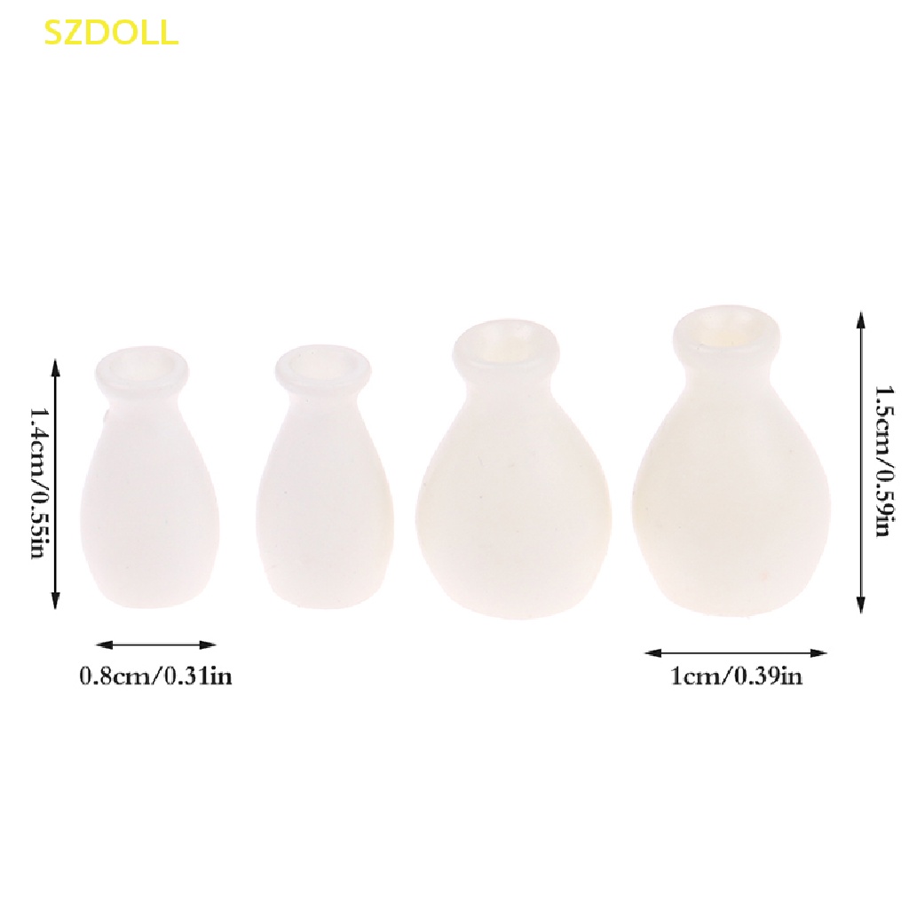 1 / 4 / 5 Bình Thủy Tinh Đựng Rượu / Bình Hoa Thu Nhỏ Trang Trí Nhà Búp Bê DIY