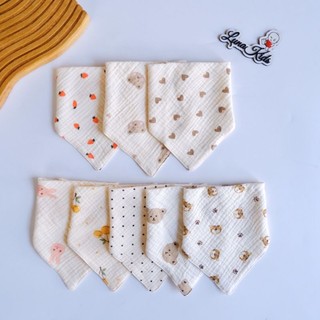 Yếm xô muslin 4 lớp cúc bấm