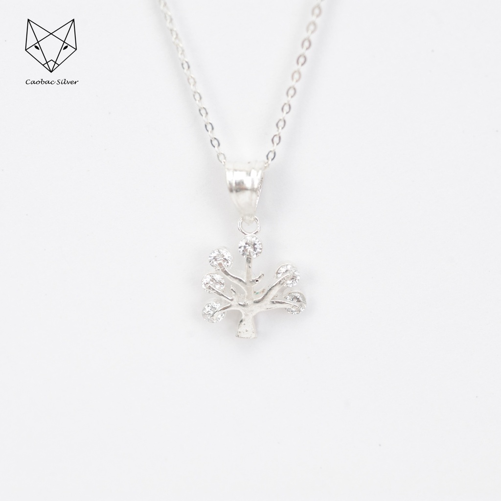 Dây Chuyền Bạc Ta Cao Cấp CaoBac Silver Thiết Kế Hình Cây Lạ Mắt, Độc Đáo Tinh Tế Dành Tặng Riêng Cho Bạn Gái