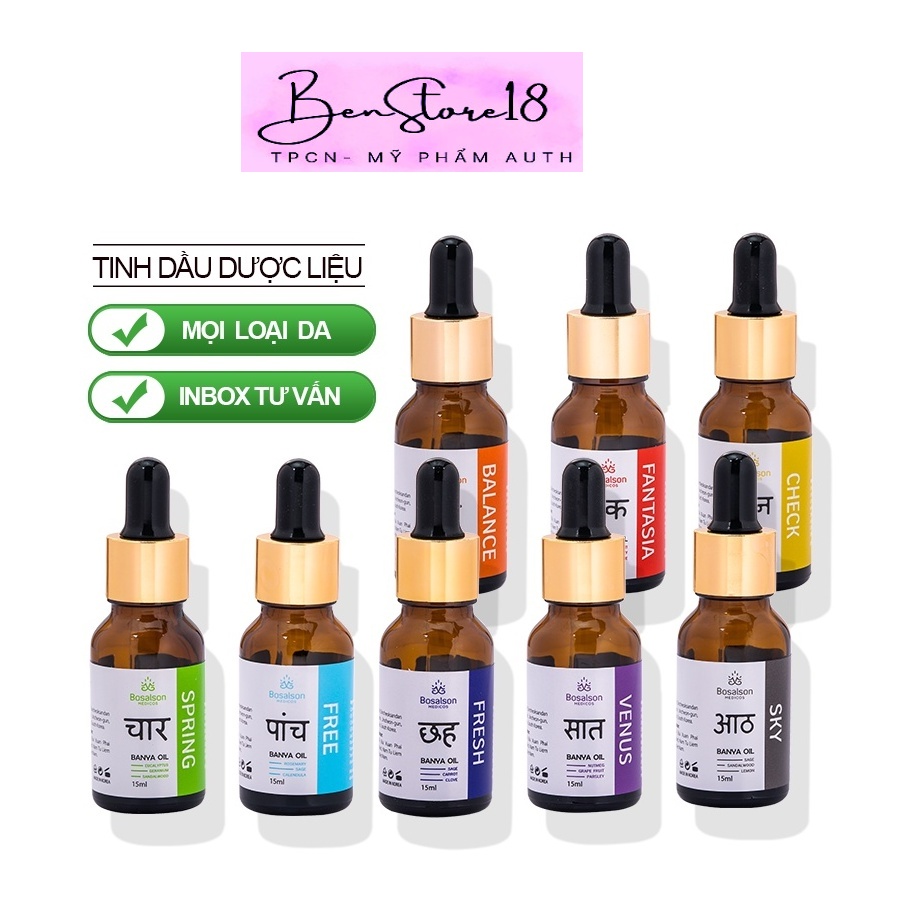 Tinh Dầu Bosalson Chăm Sóc Cơ Thể Chính Hãng 15ml