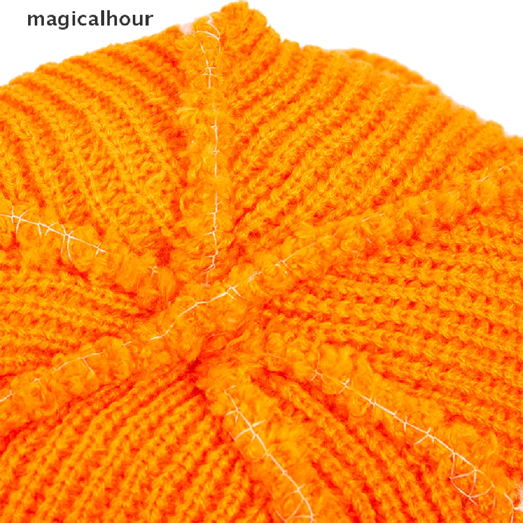 Magicalhour ^ ^ Mũ Len Beanie Dày Màu Đen Thời Trang Mùa Đông Mới Cho Nữ
