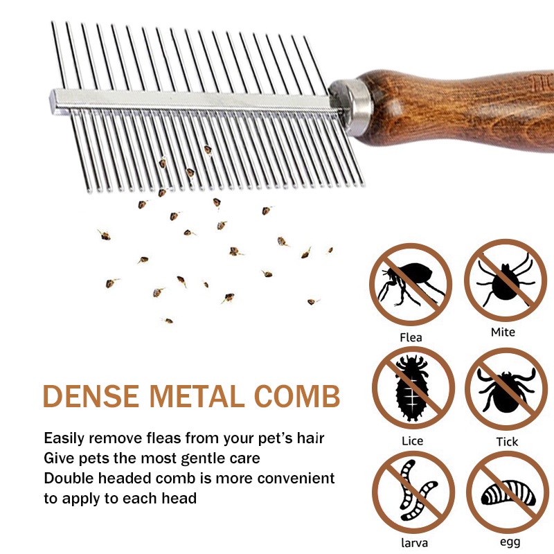 HamshMoc Lược Chải Lông Thú Cưng Hai Mặt Chống Rối Và Thắt Nút