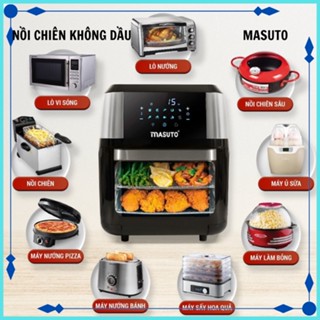 Nồi chiên không dầu Masuto Masuto Eatclean, màn hình LED hiển thị 10 chế độ nấu hạn chế 90% lượng chất béo