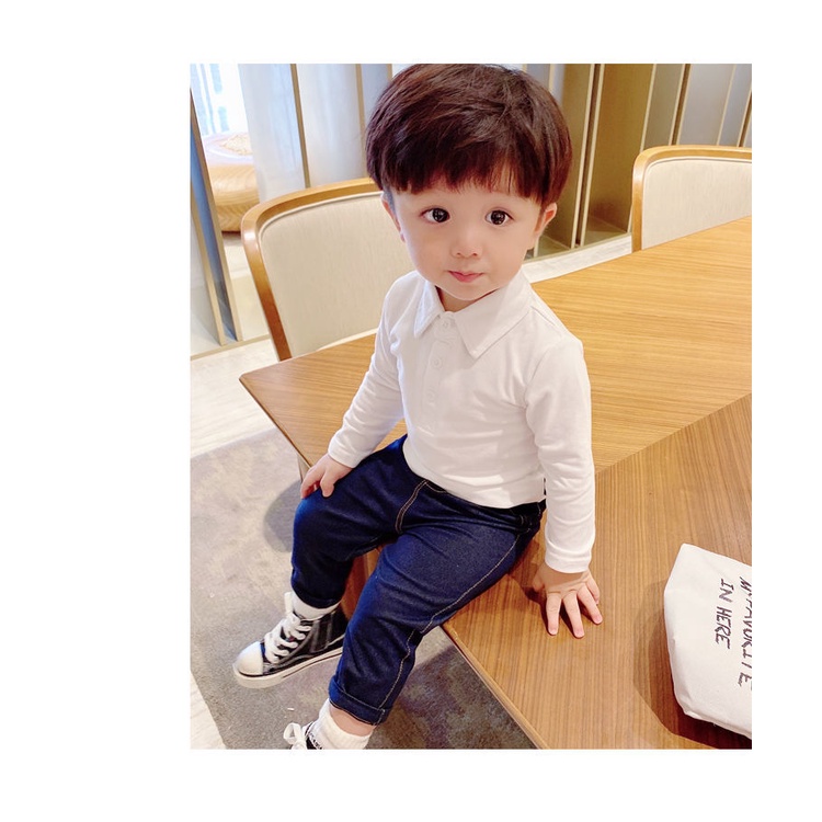 Áo bé trai Áo Thun polo Dài Tay Thời Trang Xuân Thu Cho Bé Trai áo dài tay bé trai áo polo trẻ em quần áo trẻ em áo trẻ em
