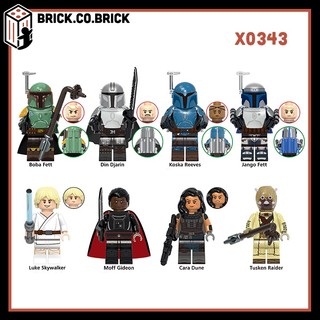 Minifigures Boba Luke Carla Luke Skywalker Jango Fett Tusken Raider Mô hình Chiến Tranh Giữa Các Vì Sao X0343