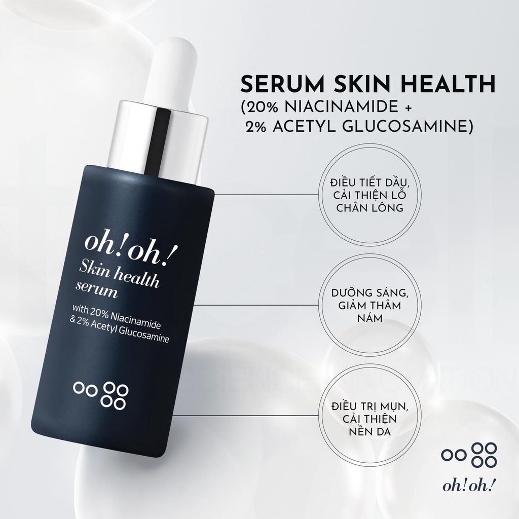 Serum Niacinamide 20% Oh! Oh! dưỡng sáng da, giảm thâm nám, thu nhỏ lỗ chân lông Skin Health