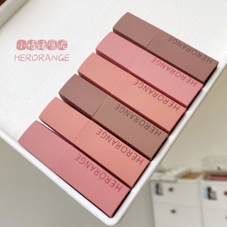 Son kem lì Herorange matte lip color đỏ nâu