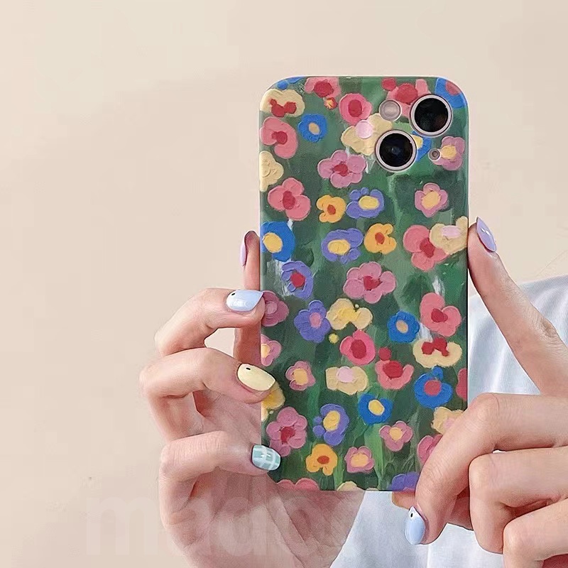 For IPhone 14 Plus 13 Pro Max 12 11 ProMax Mini X Xs Xr 6 6s 7 8 Plus 6+ 6s+ 7+ 8+ Xsmax 14Promax 13Promax 12Promax 11Promax ins Cute Fine Hole Retro Tpu Shockproof Soft Phone Case MDD 21