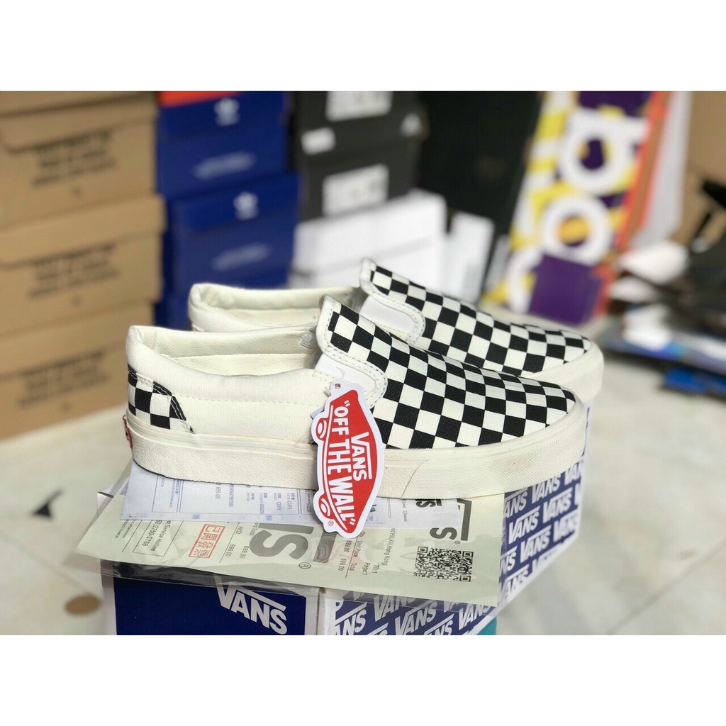 Giày thể thao vans chữ lót da ful size nam nữ,ful box