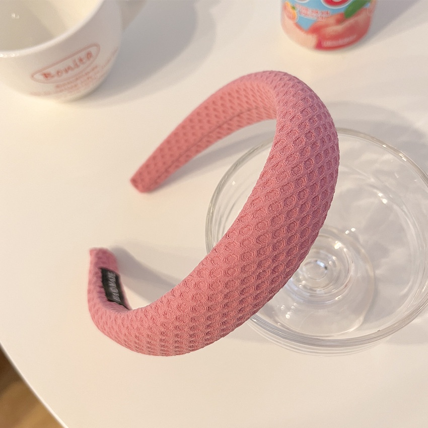 Băng Đô Cài Tóc Vành Rộng Màu Kem Phong Cách Hàn Quốc Cho Nữ