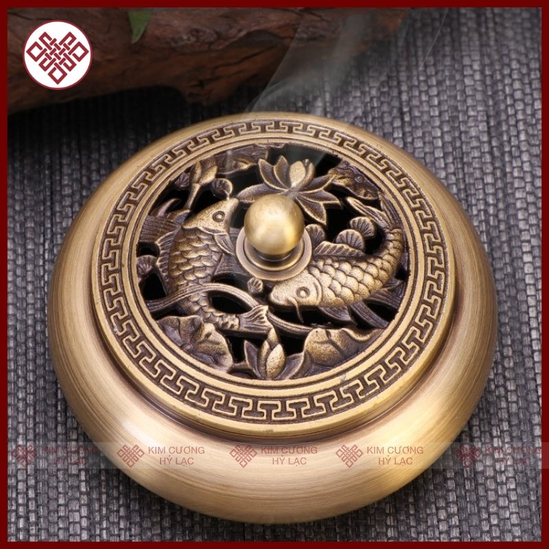 Lư Hương Đốt Trầm Lư Xông Trầm Đồ Thờ Cúng Trang Trí Bàn Thờ Mật Tông [Kim Cương Hỷ Lạc]