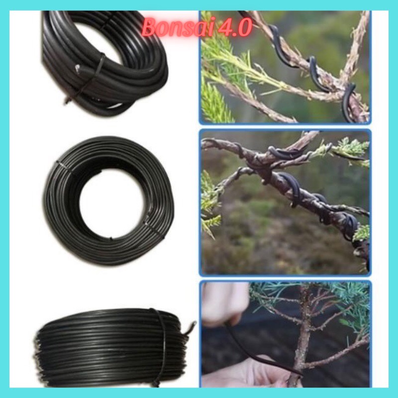 Dây nhôm đen uốn cây cảnh bonsai mềm dẻo 500gr từ 1ly đến 8ly
