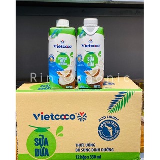 1 thùng 12 hộp sữa dừa uht nguyên chất 100% vietcoco hộp 330ml