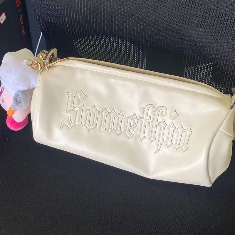 Mischa Túi Đeo Vai Da PU Màu Trơn Sức Chứa Lớn Phong Cách Phương Tây Dễ Phối Đồ Cho Học Sinh