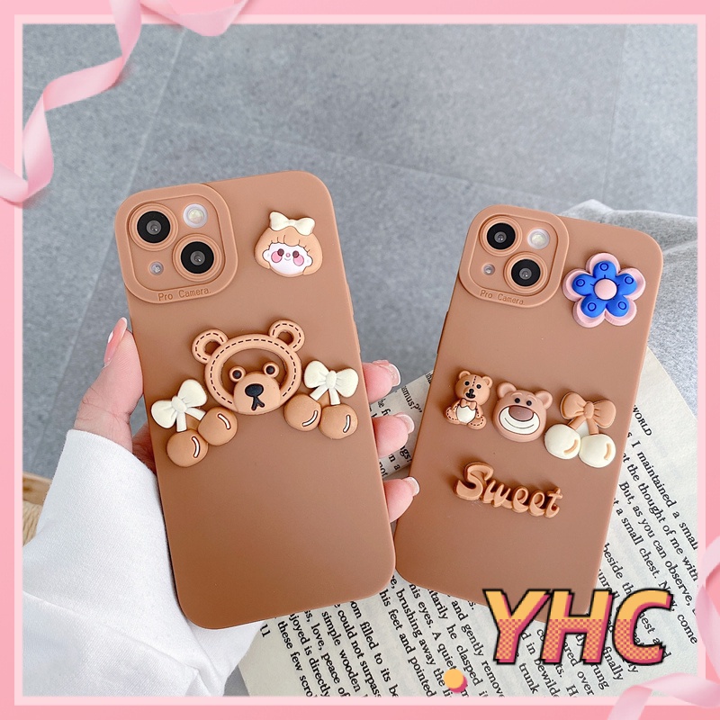 ốp iphone Hình Gấu 3D Dễ Thương Cho Iphone6 6splus 7 7plus 8plus XR X XS 11 12 Pro max Plus Promax max-061