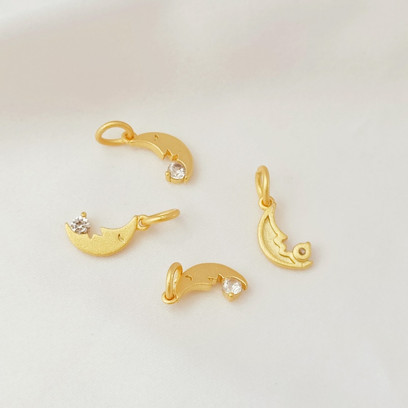 Mặt Dây Chuyền Hình Mèo / Thỏ / Mặt Trăng Màu Sắc Mạnh Mẽ Dùng Làm Vòng Tay DIY