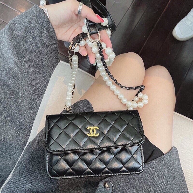 Túi đeo chéo 2 dây, dây ngọc