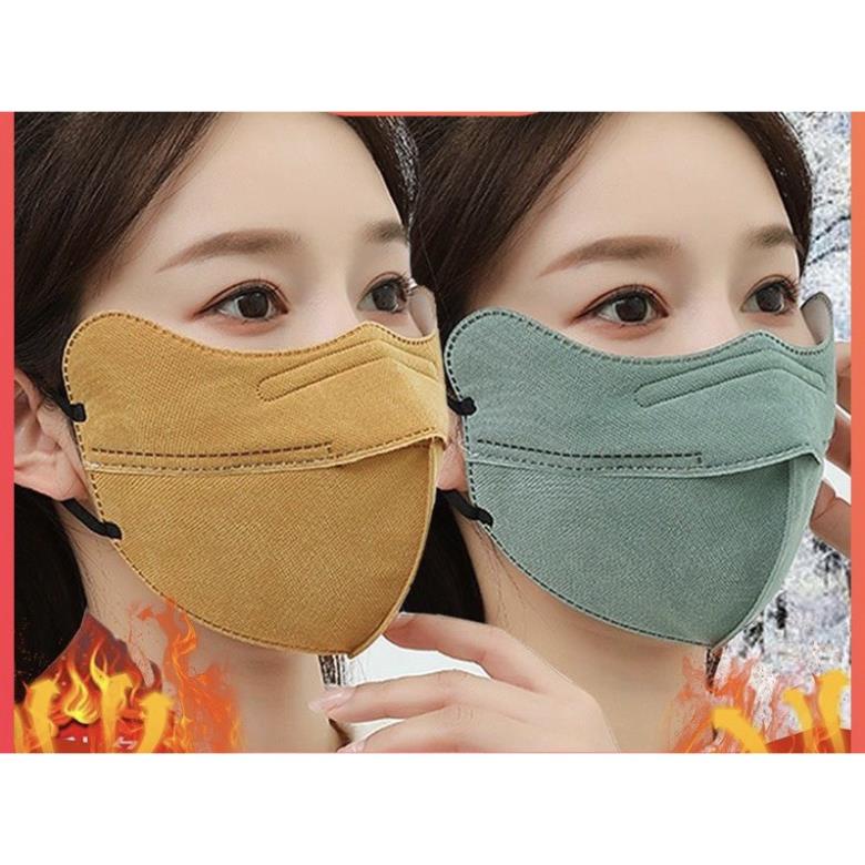 Khẩu Trang Chống Nắng Tia UV Thời Trang 4D Giữ Ấm Chống Bụi Có Thể Giặt Và Tái Sử Dụng Cho Nam và Nữ - Khẩu trang 3 lớp