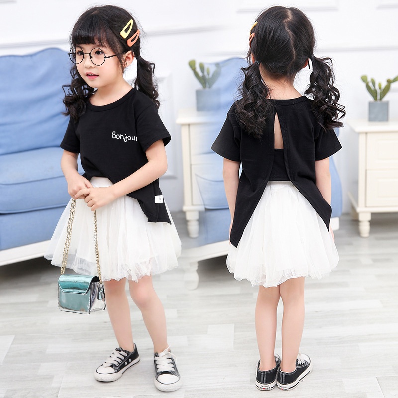 Áo Thun Mùa Hè Phong Cách Mới Cho Bé Gái Aku