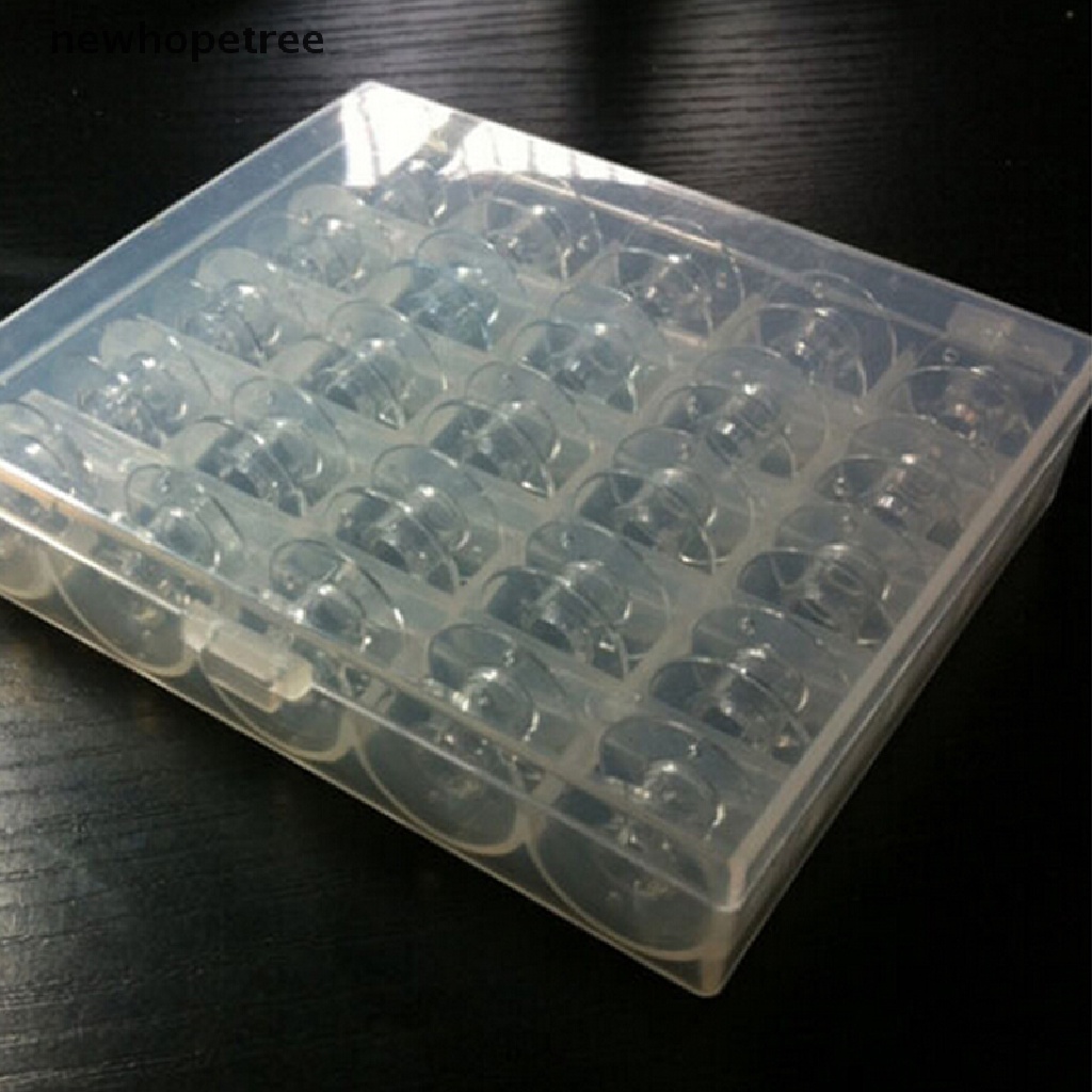 Hộp Trong Suốt Đựng 25 Cuộn Chỉ May Vá Em Bé