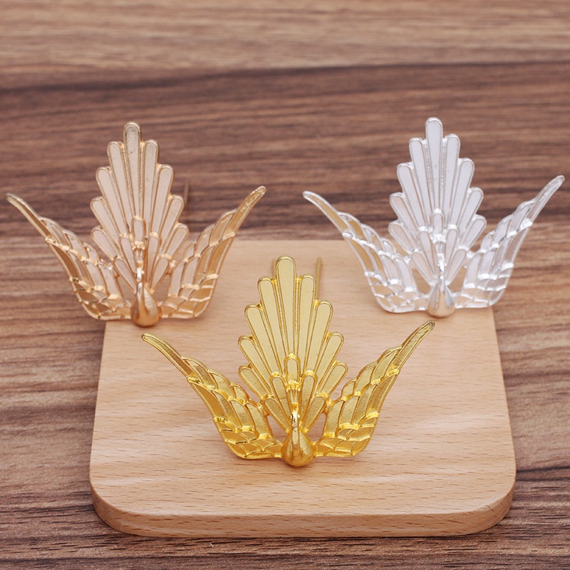 (1 cái)Cán trâm kèm phiến đúc kim loại 53*66mm, Nguyên liệu làm trang sức cổ trang, Nguyên liệu diy