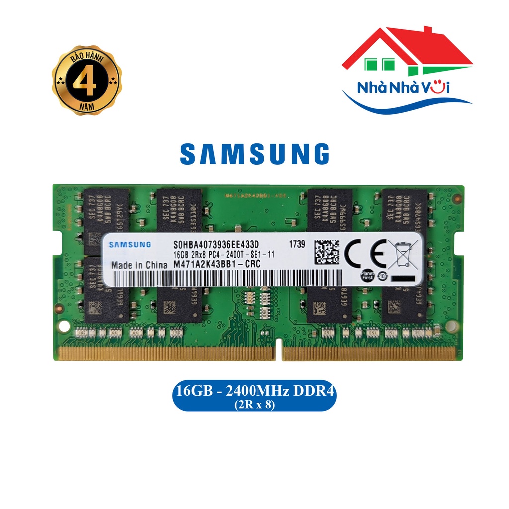 RAM Laptop Samsung 16GB Bus 2400 DDR4 - Bảo Hành 4 Năm