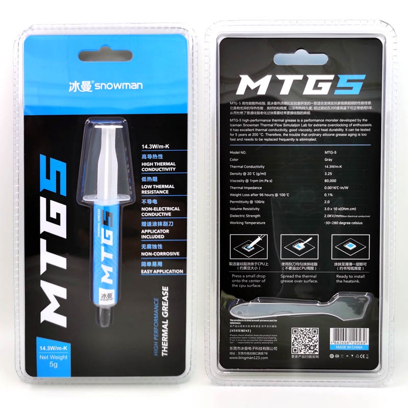 Keo tản nhiệt Snowman MTG5 MTG10 chính hãng hiệu năng cao, giá rẻ